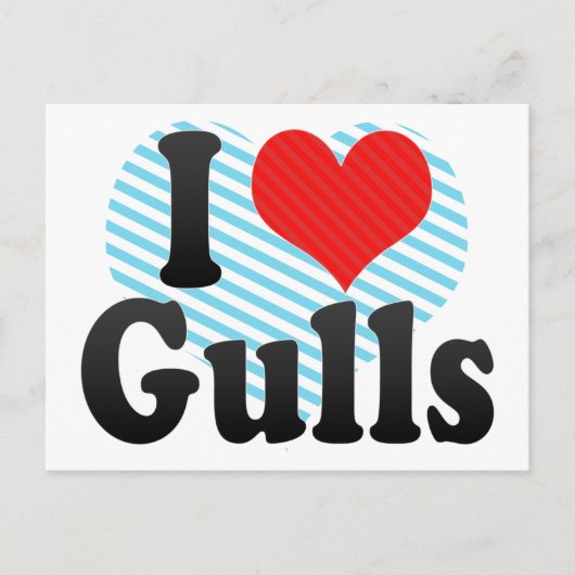 I Liebe Gulls Postkarte (Vorderseite)