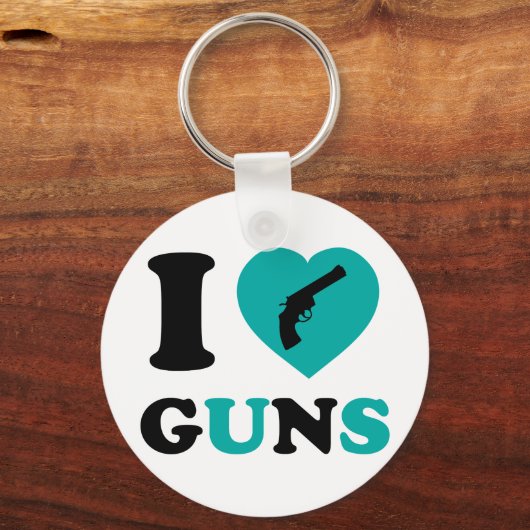 I Liebe Guns Schlüsselanhänger (Vorderseite)