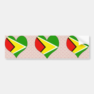 I Liebe Guyana Autoaufkleber
