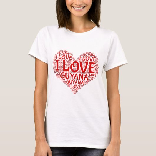 I Liebe Guyana Souvenir T-Shirt (Vorderseite)