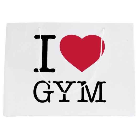 I LIEBE GYM GROßE GESCHENKTÜTE (Vorderseite)