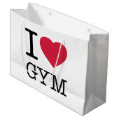 I LIEBE GYM GROßE GESCHENKTÜTE (Vorderseite Schrägansicht)