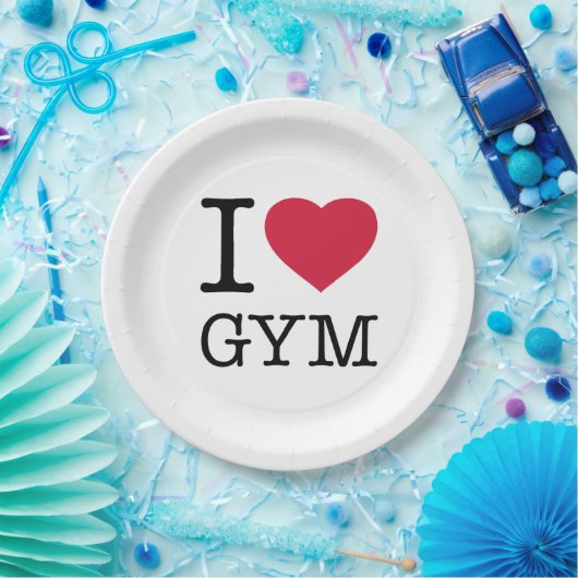 I LIEBE GYM PAPPTELLER (Party)