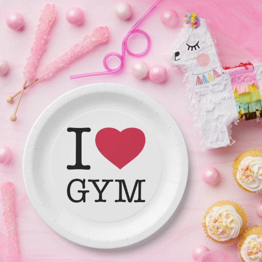 I LIEBE GYM PAPPTELLER (Party)