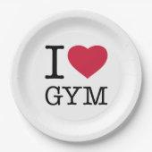 I LIEBE GYM PAPPTELLER (Vorderseite)