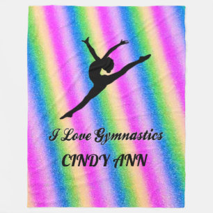 I LIEBE GYMNASTICS FLEECE BLANKET!