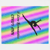I LIEBE GYMNASTICS FLEECE BLANKET! (Vorderseite (Horizontal))