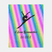 I LIEBE GYMNASTICS FLEECE BLANKET! (Vorderseite)