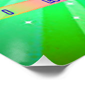 "I LIEBE GYMNASTICS" mit Gymnast auf Beam Poster (Ecke)