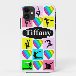 I LIEBE GYMNASTICS PERSONALISIERT IPHONE FALL 11 HÜLLE