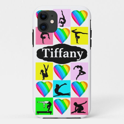 I LIEBE GYMNASTICS PERSONALISIERT IPHONE FALL Case-Mate iPhone HÜLLE (Rückseite)