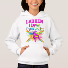 I LIEBE GYMNASTICS PERSONALISIERT SWEATSHIRT