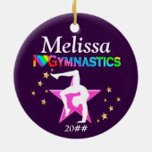 I LIEBE GYMNASTICS PERSONALISIERT UND GESCHMACKVOL KERAMIKORNAMENT (Hinten)