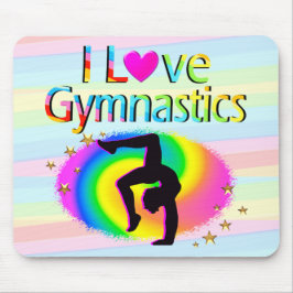 I LIEBE GYMNASTICS RAINBODEN MAUSPAD