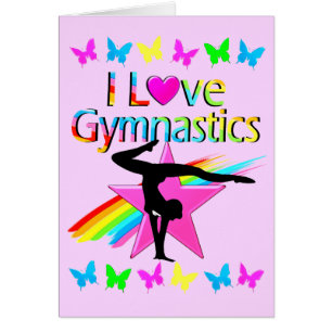 I LIEBE GYMNASTICS RAINBOW GYMNAST GIRL DESIGN
