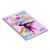 I LIEBE GYMNASTICS RAINBOW GYMNAST GIRL DESIGN NOTIZBLOCK (Rechte Seite)