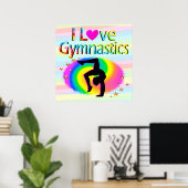 I LIEBE GYMNASTICS RAINBOW POSTER (Heimbüro)