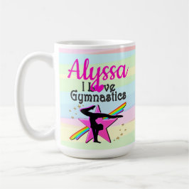 I LIEBE GYMNASTICS SUPER STAR DESIGN KAFFEETASSE