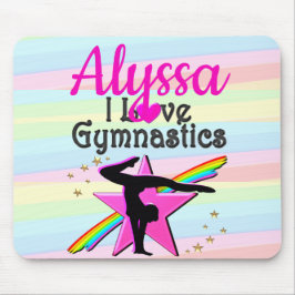 I LIEBE GYMNASTICS SUPER STAR DESIGN MOUSEPAD