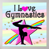 I LIEBE GYMNASTICS TUMBLING QUEEN DESIGN POSTER (Vorne)