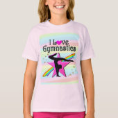 I LIEBE GYMNASTICS TUMBLING QUEEN DESIGN T-Shirt (Vorderseite)