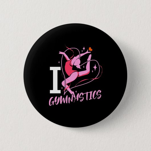 I Liebe Gymnastik Button (Vorderseite)