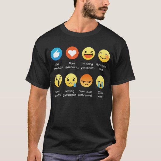 I Liebe-Gymnastik Emoji Emoticon-Grafik-T-Shirt T-Shirt (Vorderseite)