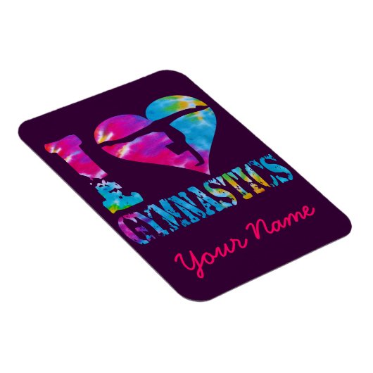 I Liebe Gymnastik Gefärbte Krawatte Herz-Handstand Magnet (Rechte Seite)