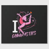I Liebe Gymnastik Geschenkpapier (Flach)