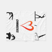 I Liebe Gymnastik Girls Fleece Blanket (Vorderseite (Horizontal))