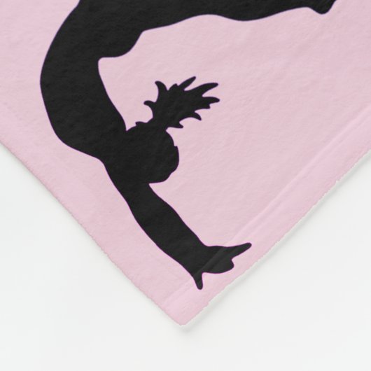 I Liebe Gymnastik Girls Fleece Blanket (Ecke)