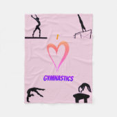 I Liebe Gymnastik Girls Fleece Blanket (Vorderseite)