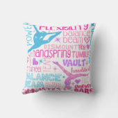 I Liebe Gymnastik-Girls pink, lila und blau Papa Kissen (Rückseite)