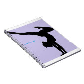 I Liebe Gymnastik - Gymnast mit Lilac Hintergrund Notizblock (Rechte Seite)