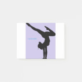 I Liebe Gymnastik - Gymnast mit Lilac Hintergrund Post-it Klebezettel (Vorderseite)