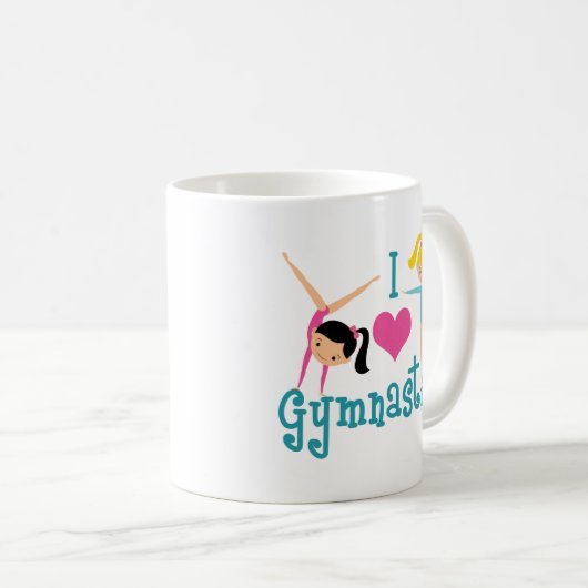 I Liebe Gymnastik Kaffeetasse (VorderseiteRechts)