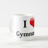 I Liebe Gymnastik Kaffeetasse (Vorderseite Links)