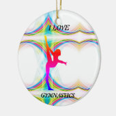 I Liebe Gymnastik Keramik Ornament (Links)
