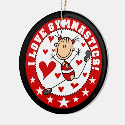 I Liebe Gymnastik Keramik Ornament (Links)