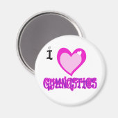 I Liebe GYMNASTIK Magnet (Vorderseite/Rückseite)