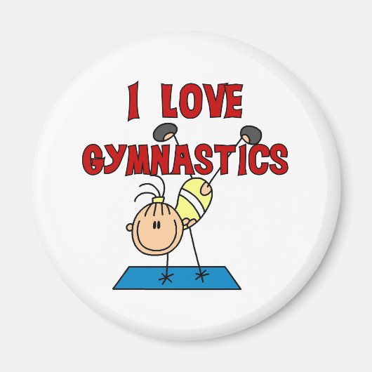 I Liebe Gymnastik Magnet (Vorne)