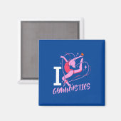 I Liebe Gymnastik Magnet (Vorderseite/Rückseite)