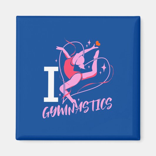 I Liebe Gymnastik Magnet (Vorne)