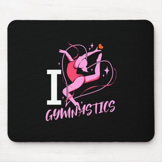 I Liebe Gymnastik Mousepad (Vorne)