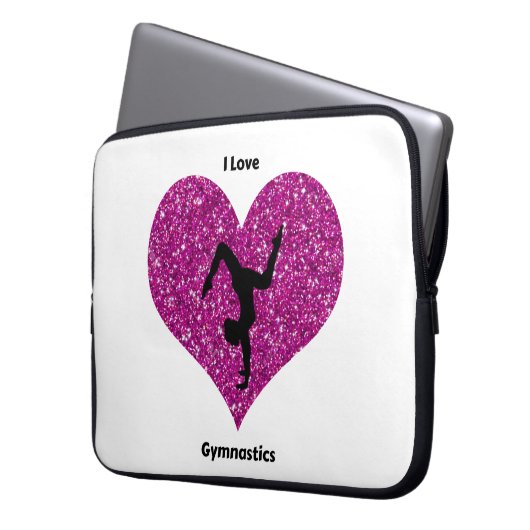 I Liebe Gymnastik Neopren Laptop Sleeve Bag (Vorderseite Links)