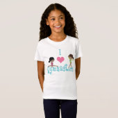 I Liebe Gymnastik Niedlich American Girl T-Shirt (Vorne ganz)