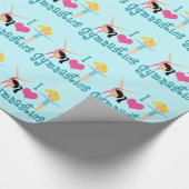 I Liebe Gymnastik Niedlich Gymnastik Geschenkpapier (Ecke)