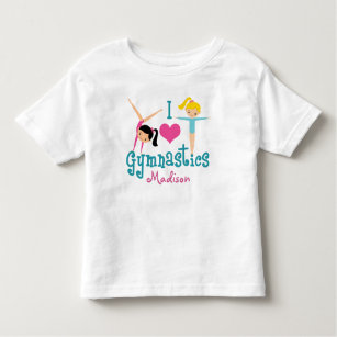 I Liebe Gymnastik Niedlich Gymnastik Girl Kleinkind T-shirt
