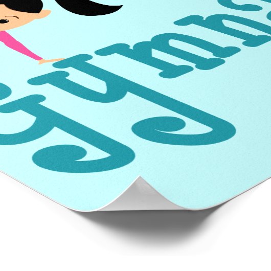 I Liebe Gymnastik Niedlich Gymnastik Poster (Ecke)