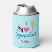 I Liebe Gymnastik Niedliche Kids Monogramm Dosenkühler (Kanne Vorderseite)